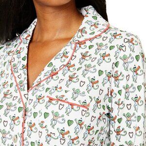 Roller Rabbit Merry Monkey Long Sleeve Polo Pajama Set